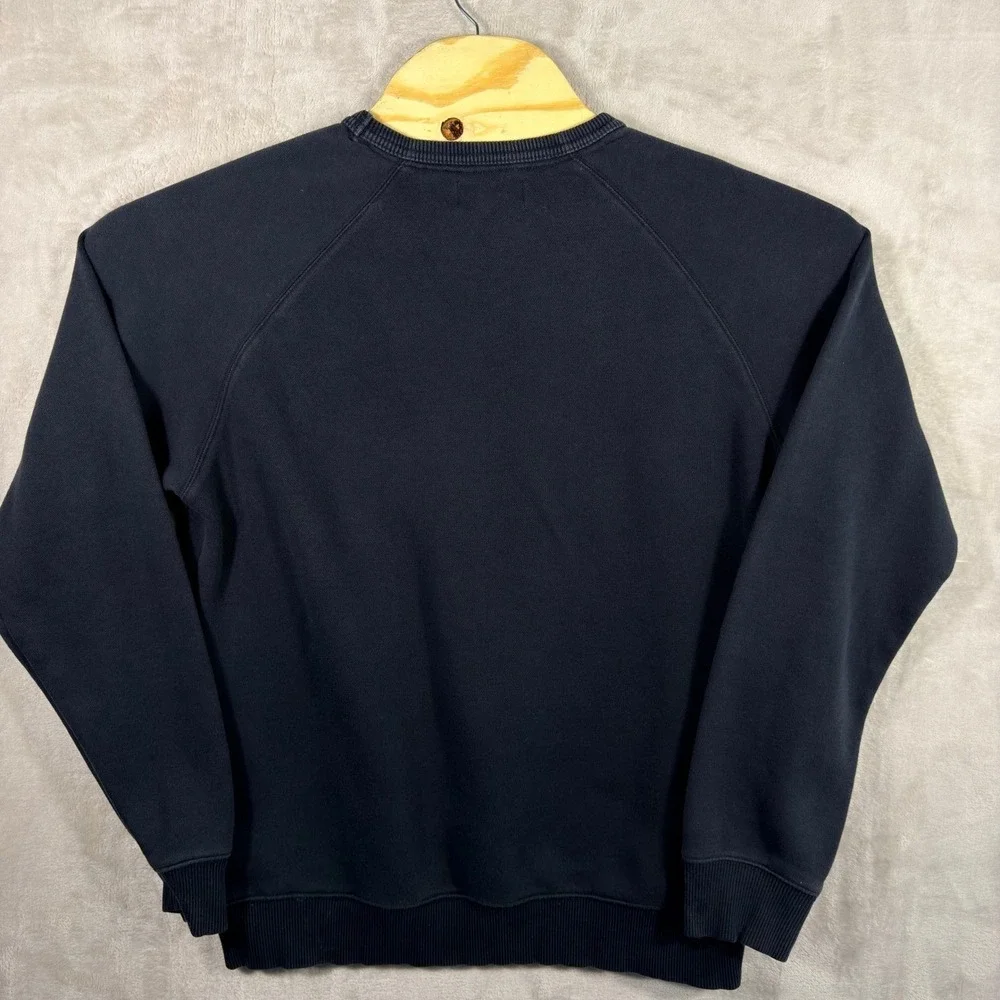 Adidas Sweatshirt Mens Size Medium Trefoil Graphic Raglan‎ Pullover Black